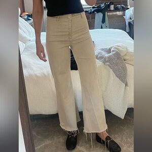 Zara tan flare pant